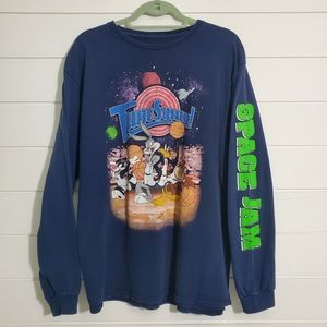 Warner Bros. LooneyTunes SpaceJam Tune Squad Long Sleeve Tee. Size: L‎